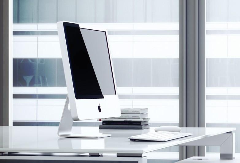 Bureau d'angle en verre Star- Mobel Linea - 220, Verre Blanc_2