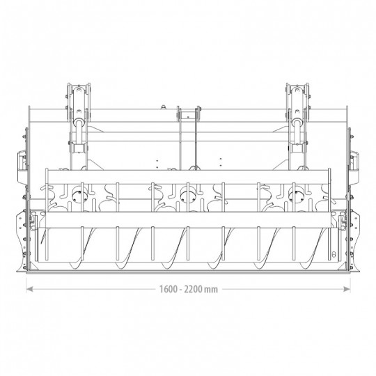 Godet distributeur multifonction - distribution des deux côtés - 11 modèles disponibles de 1.2m à 2.3m_2