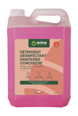 Lvp detergent desinfectant sanitaires concentre sols et surfaces ph:3.3 (4511) bidon de 5l_2