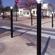 206407 - Potelets fixes EAPS - hauteur hors sol 1302 mm - tubes acier Ø76, Ø114 ou 70x70 mm - différents pommeaux au choix_2