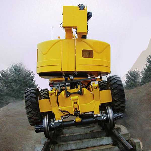 Nacelle automotrice conçu pour une utilisation sur rail et hors route, idéal pour la maintenance et installation de lignes électriques ferroviaires - platform basket rr14 evo3-fr_2