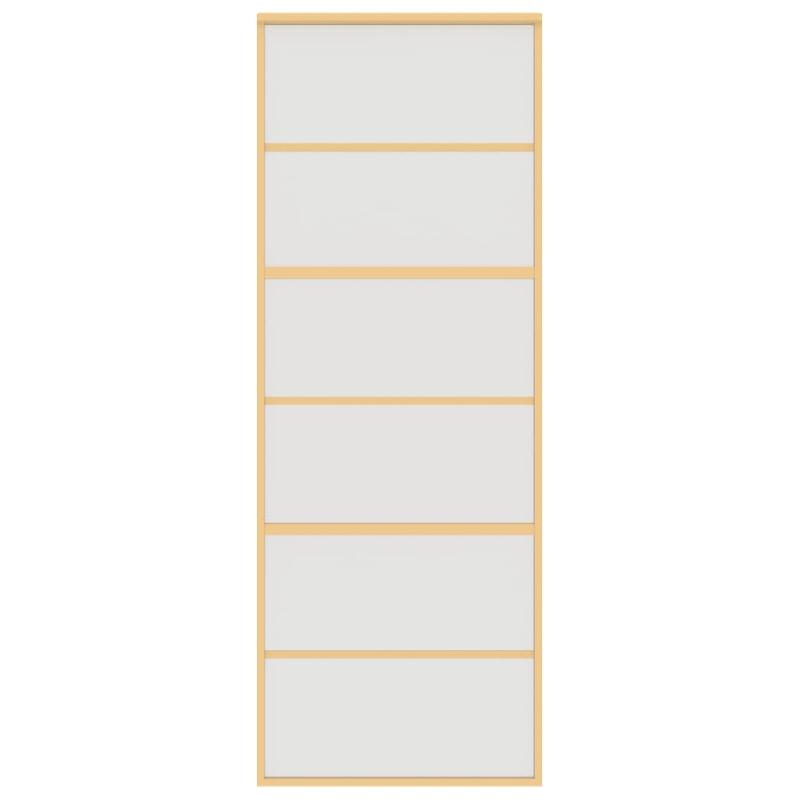 Vidaxl porte coulissante doré 76x205 cm verre esg dépoli et aluminium 155163_2