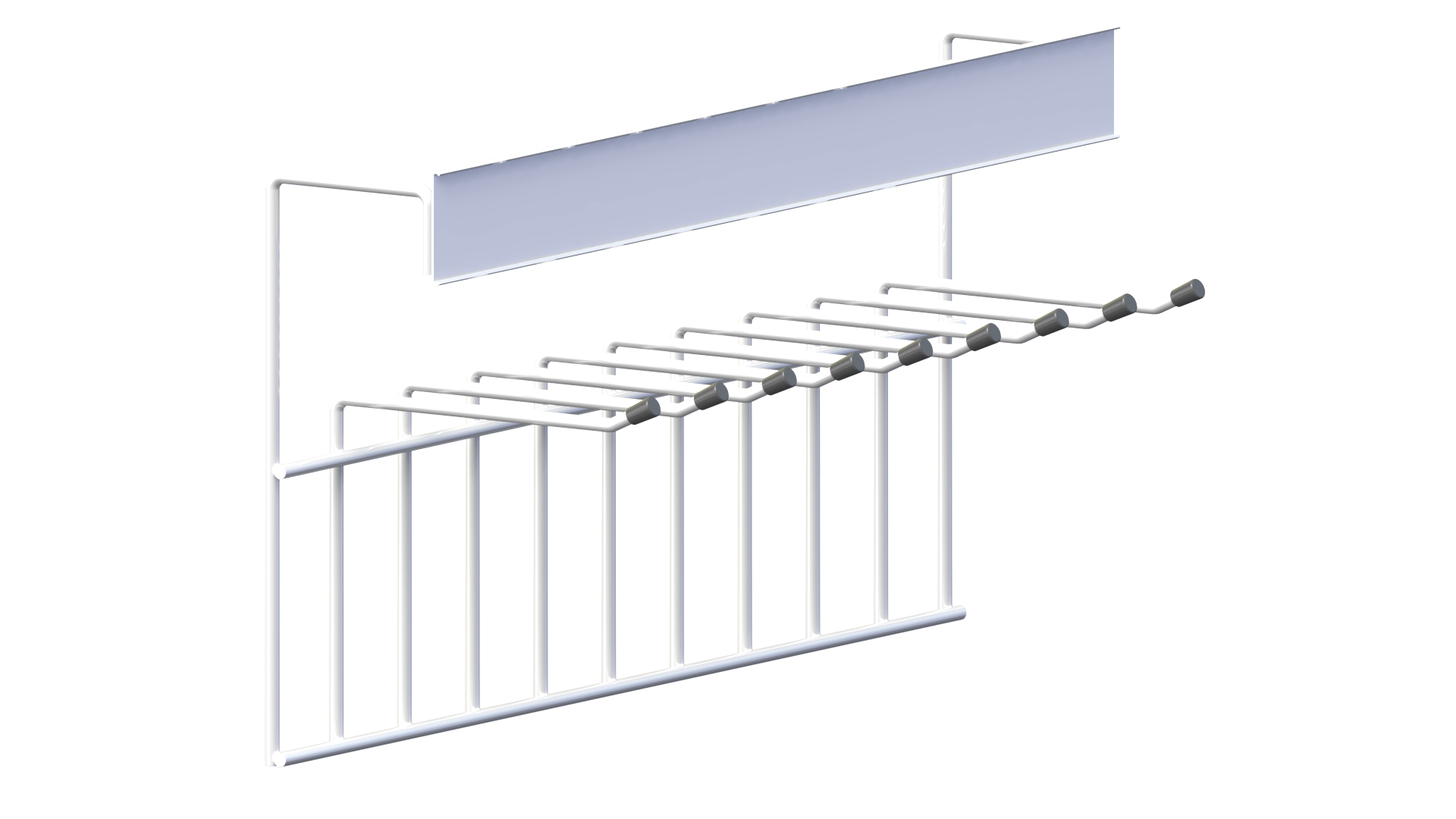 Présentoir à crochets pour outillages et accessoires - 9 emplacements - Métal_2
