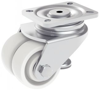 Roulette d'immobilisation pivotante, à platine_2