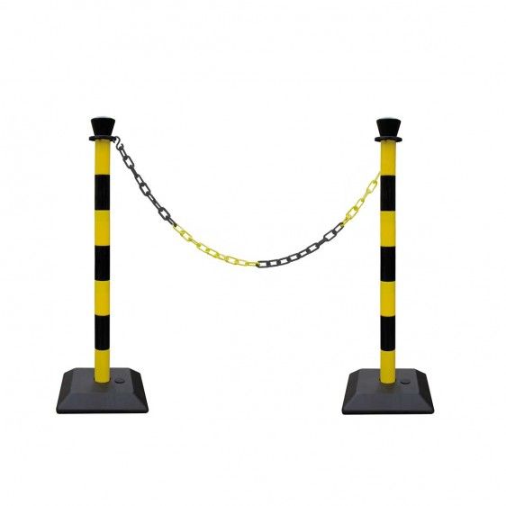 Leo12135 - Barrière à chaîne 2 m - Disset Odiseo - Jaune et noir avec options disponibles_2