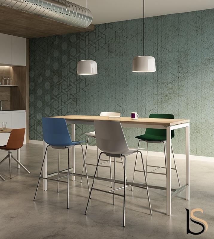 Table haute CREO - OFFICITY - Chêne blanchi, 160 x 80 cm_2