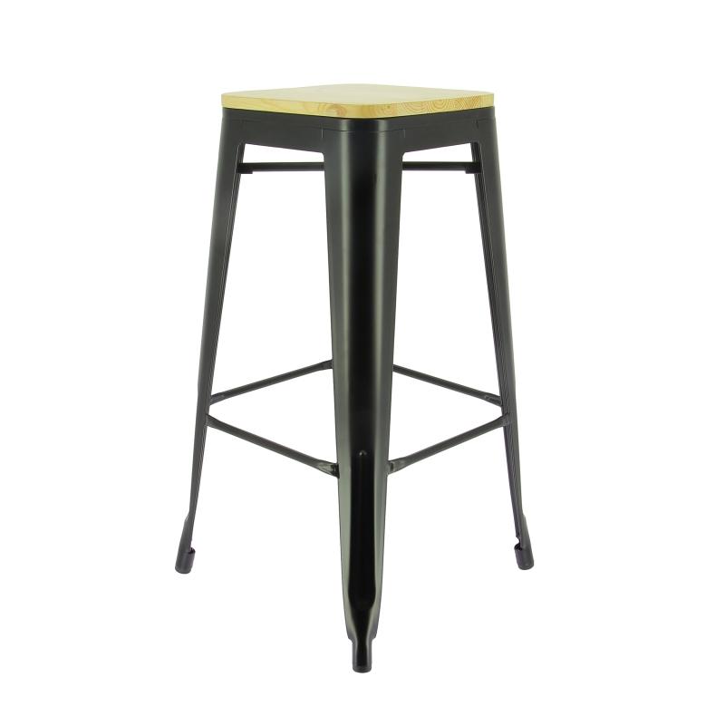 Tabouret haut restaurant métal Austin - NOIR_2
