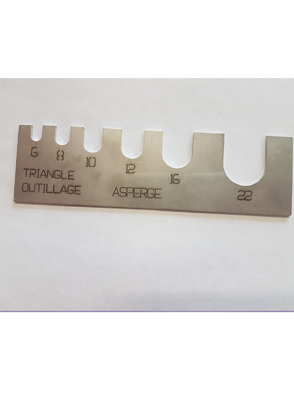 Calibreur à asperge en inox - Réf. 723702 - Triangle - Diamètres Ø 6-8-10-12-16-22-32mm_2