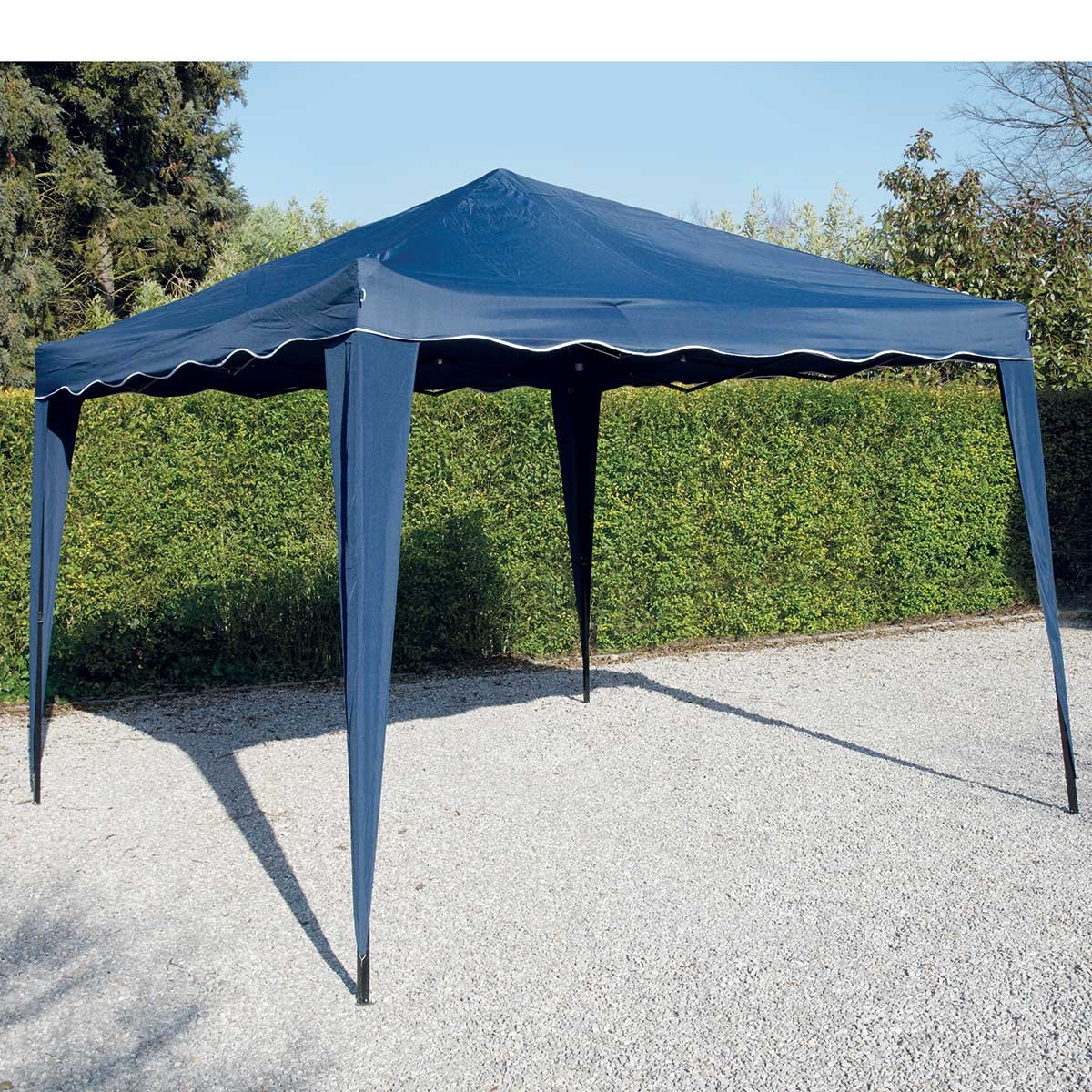 Tente pliante 3x3m - 160 g/m² bleu - Structure en acier - Réglable sur 5 hauteurs_2