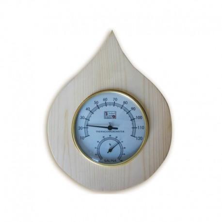 Kit x 4 accessoires pour sauna - seau, louche, sablier, thermomètre hygromètre en pin + essence eucalyptus Harvia 400ml_2