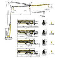 Grue à montage rapide avec hauteur sous crochet de 19,1 mètres