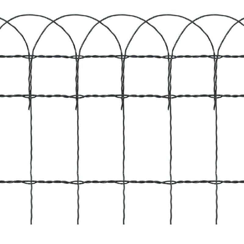 Vidaxl bordure de pelouse fer enduit de poudre 25x0,4 m 141072_2