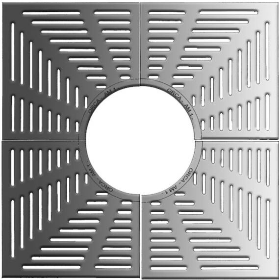 Grille d'arbre en fonte ductile FGS 500 à poser sur cadre acier en 2 parties - Série lourde - AMBROSINE_0