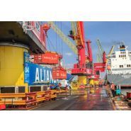 Grue Liebherr sur plateforme flottante pour charge jusqu'à 150 tonnes