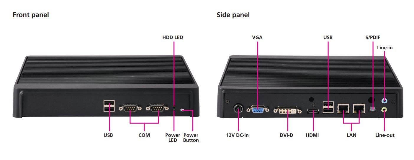 PC industriel Nexcom NDiS 166 - Processeur Intel® Core™ de 2e génération - Double affichage - Contrôleur graphique intégré - WLAN/TV tuner support_2