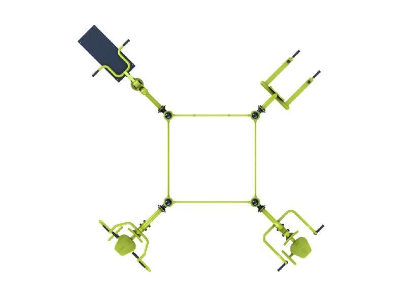 Station Combo 4-2 - Barre traction,  TRX, Pull, Push, Chaise romaine, Chest press_2