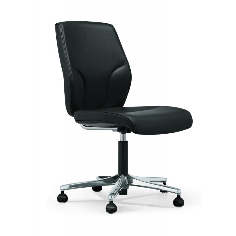 Fauteuil de direction Giroflex 64 Manager - haut dossier en cuir avec appuie-tête et mécanisme synchrone Organicmove_2