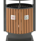 Poubelle extérieur tri sélectif 2×39 L - Look bois - OFFERT : 250 sacs de 110 L_2