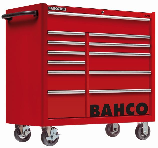 Servante classique C75 1 mètre avec 12 tiroirs - 1100 mm x 501 mm x 50 mm - Référence 1475KXL12RED_2