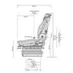 Siège de tracteur - Grammer AG - Compacto W tissu agri - course de la suspension : 80 mm - 55072_2