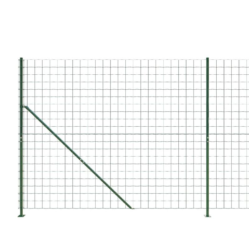 Vidaxl clôture en treillis métallique avec bride vert 2,2x25 m 154191_2