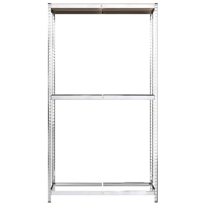Vidaxl porte-pneus à 2 niveaux argenté 110x40x180 cm acier 152893_2