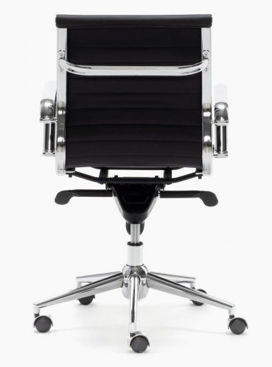 Fauteuil de Direction Bas Dossier LEO - Noir ou Blanc - Référence 7652 FR206 - Mécanisme basculant et réglable_2