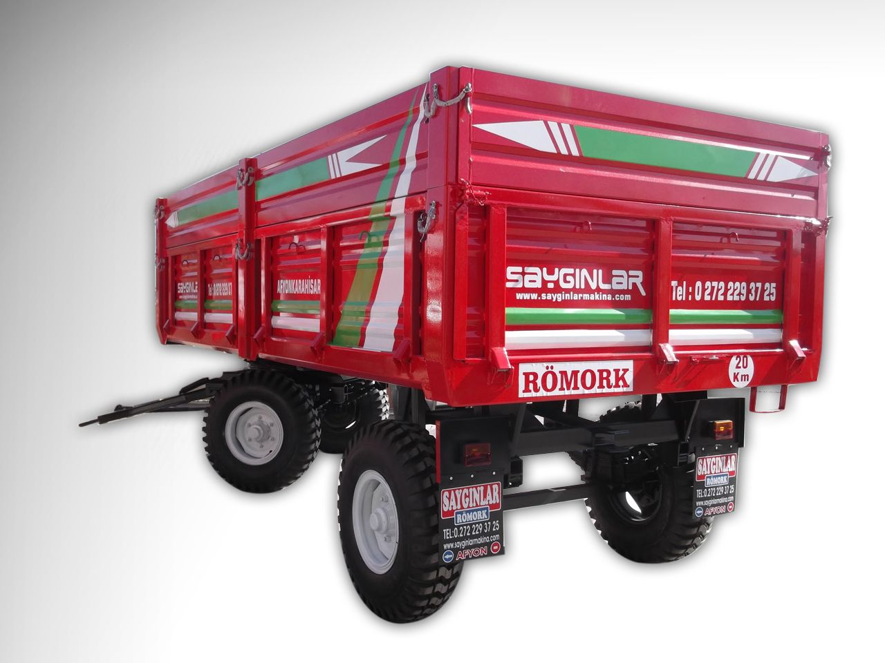 Remorque agricole adaptée pour le transport de grains et balles de paille