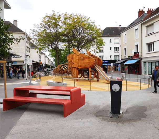 Loella - Fontaine à boire en béton BFUHP - Mobilum - Poids 78 kg_2