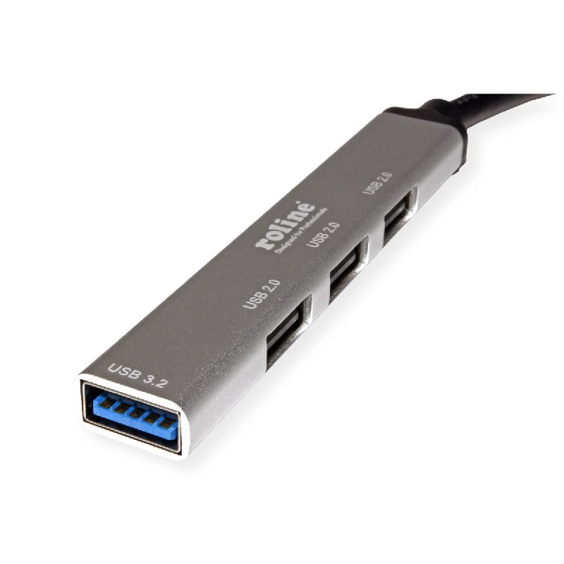ROLINE Hub USB 3.2 Gen 1, 4 ports, câble de connexion type C_2