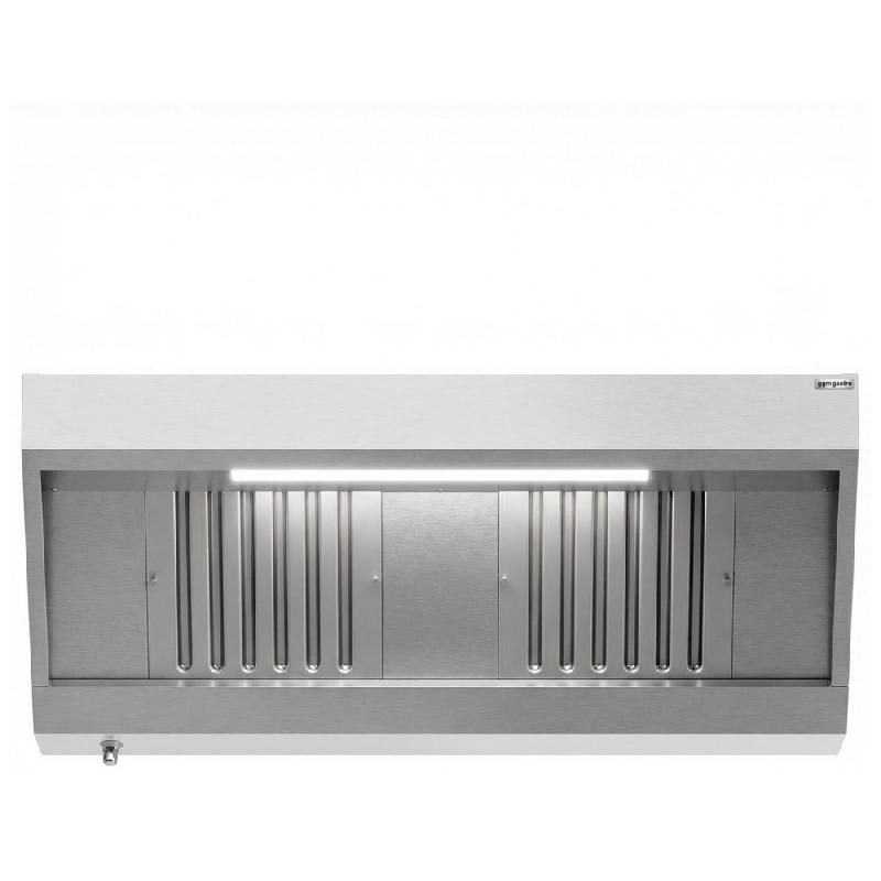 Hotte murale inox statique 1m40 avec filtre et éclairage | Profondeur 900 mm_2