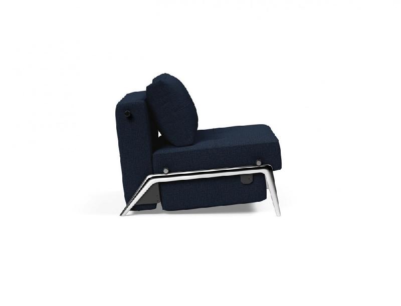 Fauteuil design convertible INNOVATION LIVING CUBED 02 - 90x200 cm - Tissu Mixed Dance Blue_2