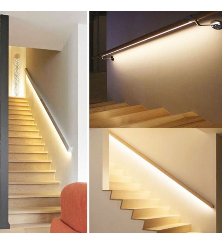 Profilé aluminium encastré 2m avec diffuseur opale - Référence PROFALENC_2