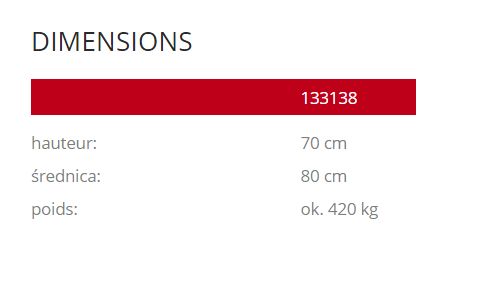 Sferis 133138 - Jardinières en béton sablé ou peint - Komserwis - Hauteur : 70 cm_2