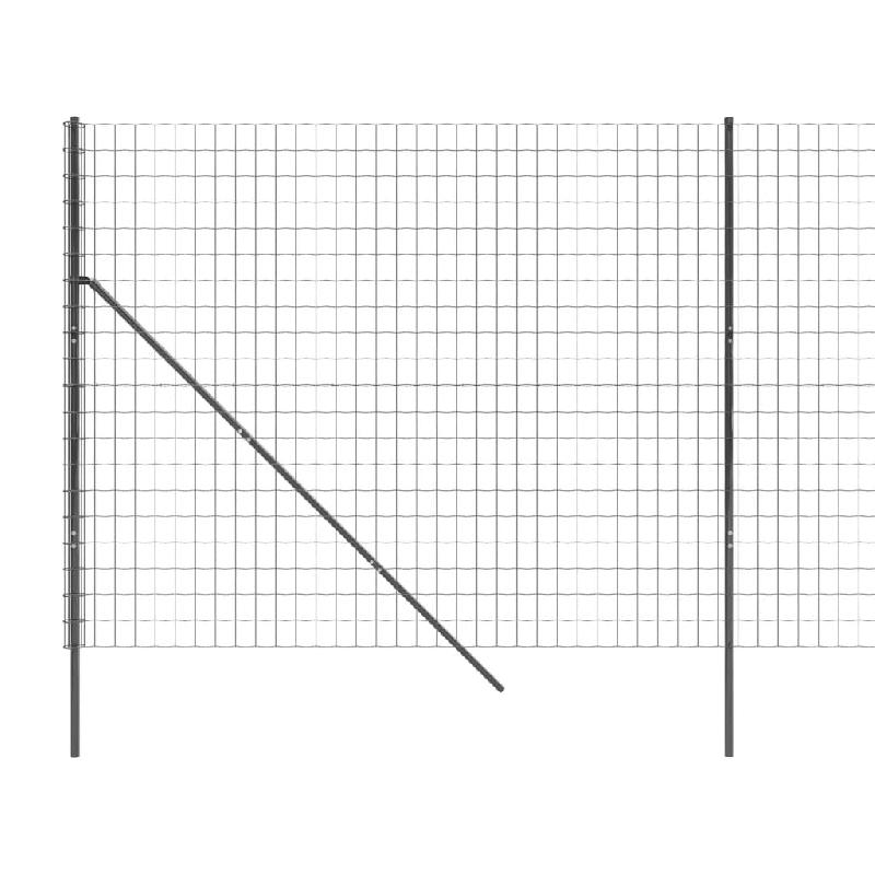 Vidaxl clôture en treillis métallique anthracite 1,6x25 m 154220_2