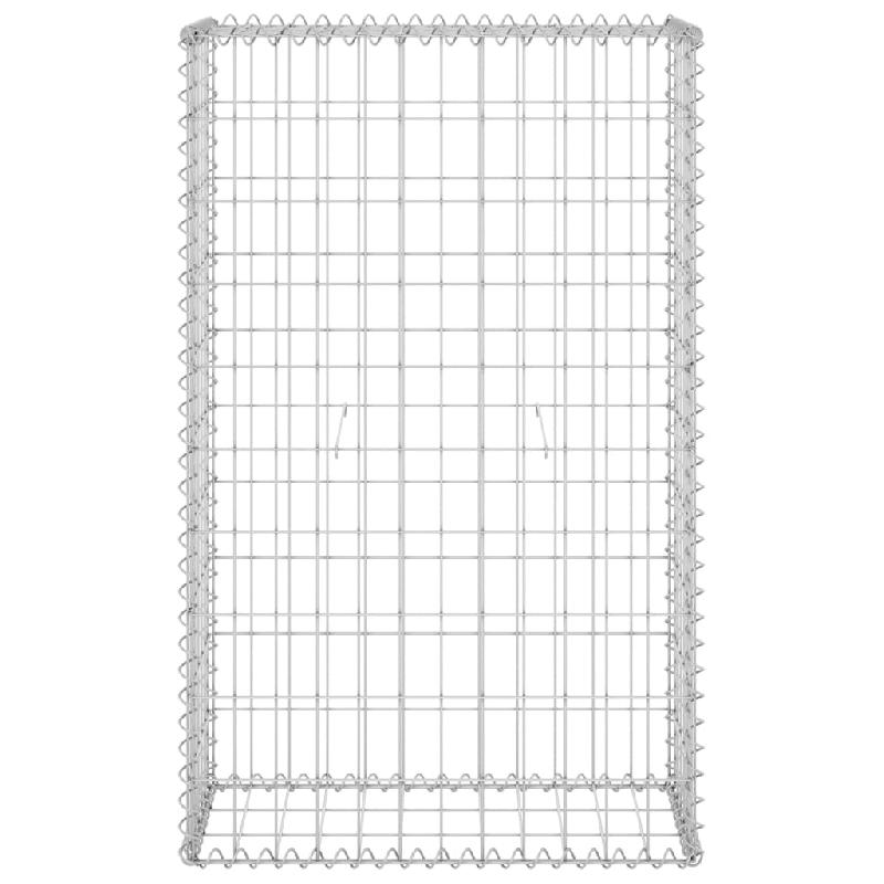 Vidaxl mur en gabion avec couvercles acier galvanisé 60x30x100 cm 147811_2