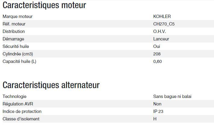3000 TB UK C5 Groupe électrogène - Gamme PERFORM - Puissance max 2,80 kW - 230 V_2