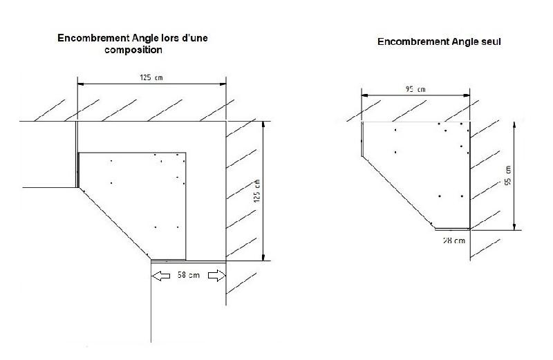 Armoire dressing d'angle DINGLE - 2 portes miroirs - 95x95 cm - Blanche_2