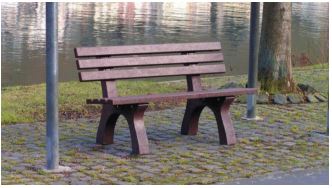 Banc urbain en plastique recyclé - TRAFALGAR SQUARE - 200 cm et 150 cm disponibles_2