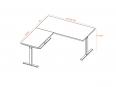 Bureau assis debout électrique ALTEZZA avec retour - Hauteur 70-120.3 cm - Kesiolt_2