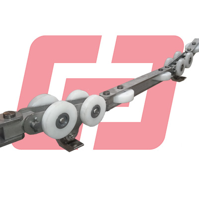 Chaîne polyplan pour abattoir et convoyeur aérien au pas de 203_2