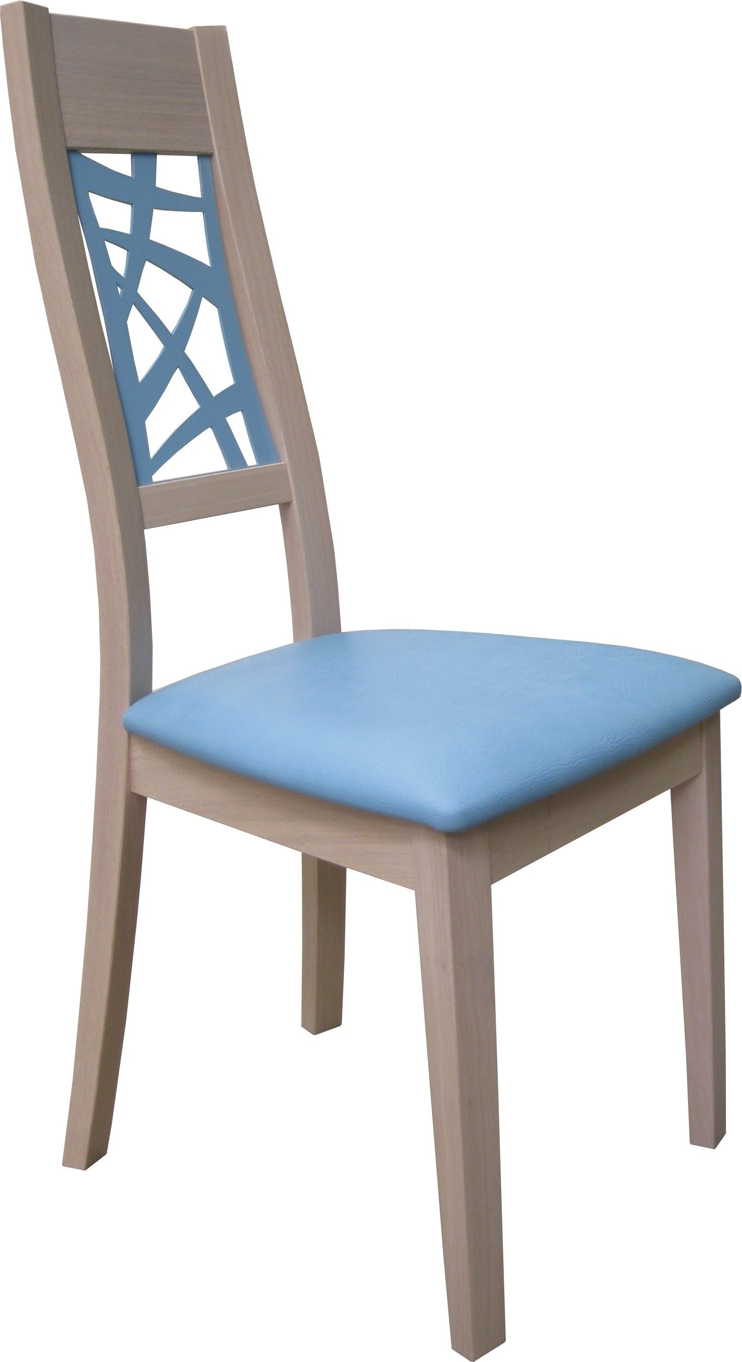 Chaise loane en bois massif et metal_2