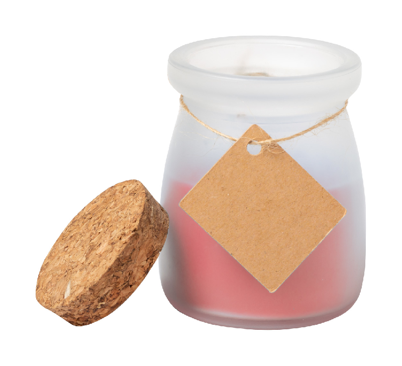 Bougie parfumée - Pot en verre - Parfum fraise - Rouge - 146g_2