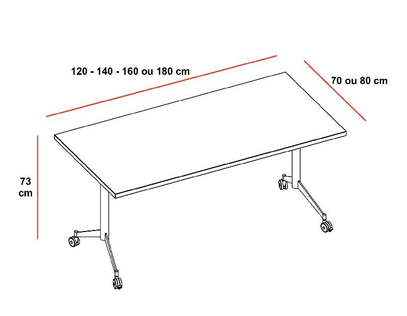 Table de réunion plateau abattant Pop-up - Quadrifoglio - Argent Ral 9006, Chêne blanchi, 180 x 80 cm_2