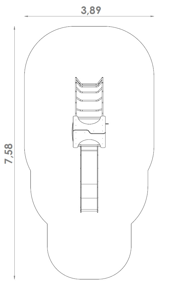 Toboggan avec jeux éducatifs pour aire de jeux - EN1176 - Référence BT11054 - acier inoxydable et matériaux HDPE/HPL_2