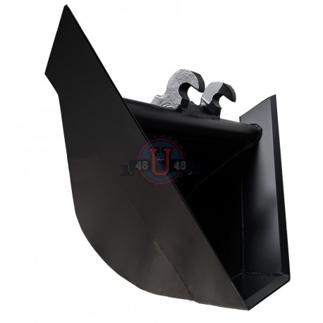 Godet trapèze avec angle ° : à 45 en attache standard (fixation par axes) pour minipelle entre 8,0-10t_2