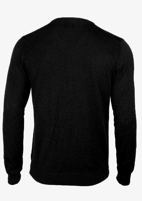 Pull Ashbury - Ashbury Homme - Noir Mélange de laine mérinos de luxe et élégant - Nimbus_2