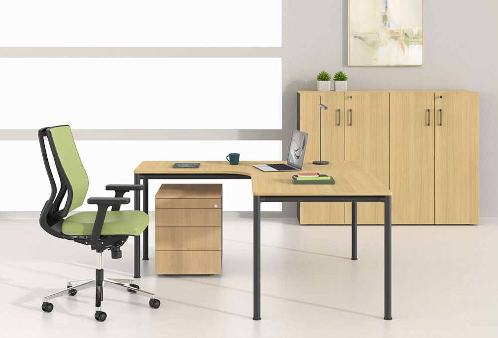 Slim - chaise de bureau - Dromeas - avec voile de fond 18 mm et matériaux variés_2