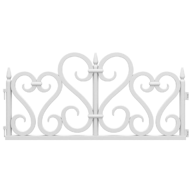 Vidaxl bordures de pelouse 17 pcs blanc 10 m pp 318300_2