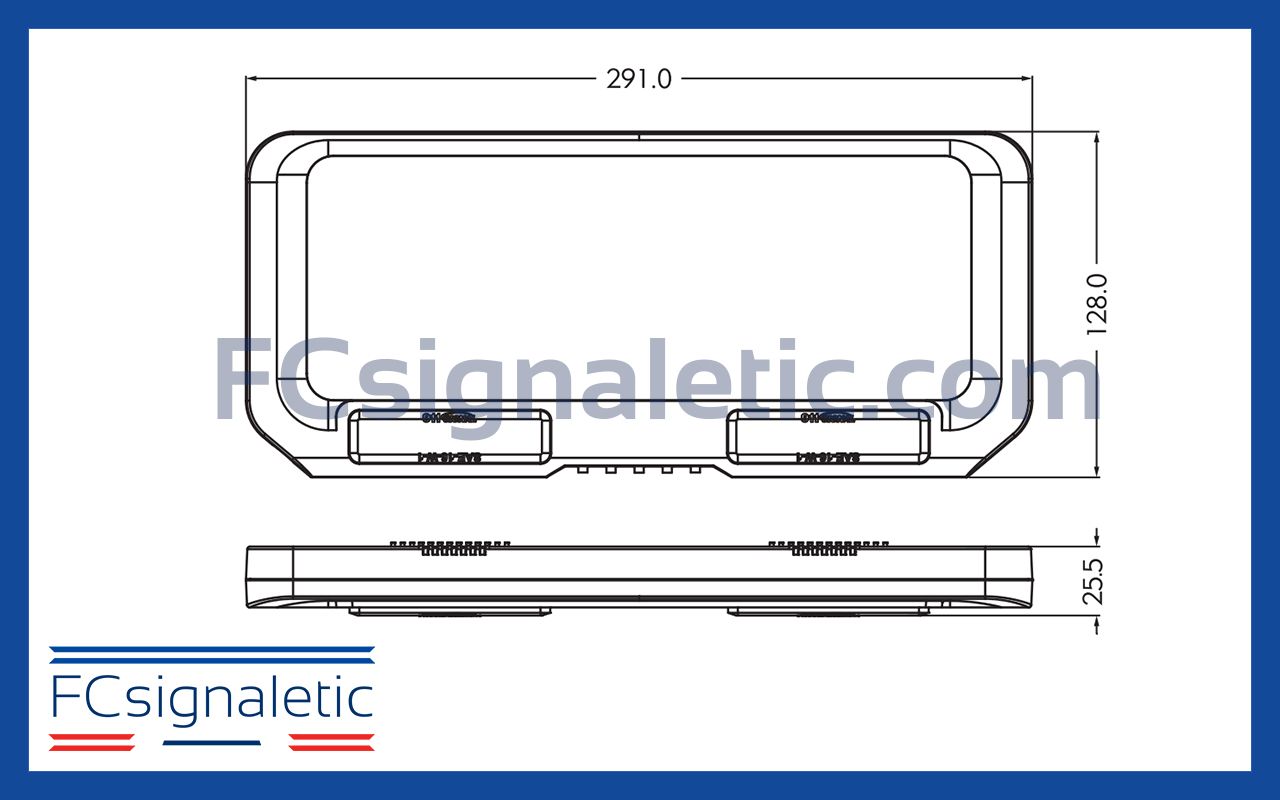 Panneau pare-soleil avec feux flash bleu (SOS MEDECINS) Visormate 911 SIGNAL 051901B-M_2